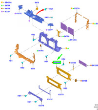 Support de volet de calandre actif FORD RANGER T9 2644985 NEUF ORIGINAL