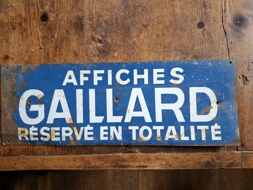 Plaque tôle publicitaire - plaque,