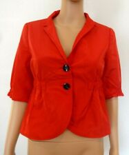 veste ZARA taille M 38 40 rouge satinée manches courtes été demi saison femme