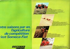 Publicité Advertising 088  1970  Someca Fiat  machine agricoles tracteurs  (2p)