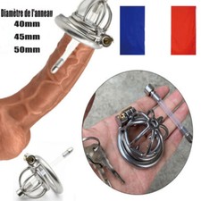 Cage De Chasteté Homme Soumission Esclave + 3 Anneaux Dispositif De Chasteté SM