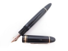 STYLO PLUME MONTBLANC MEISTERSTUCK 149 DORE 115384 EN RESINE NOIRE A PISTON 850€