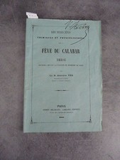 Recherches chimiques physio fève calabar Monoyer ophtalmologie optique médecine