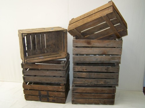 Grand vieux caisse - en, bois