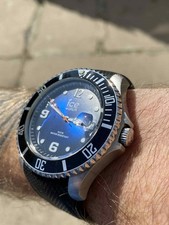 montre homme ice watch 017 329 steel deep blue / testé ok / pile neuve / 4,8cm