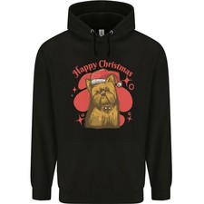 Hoodie Pour Homme En Coton 80% Yorkshire Terrier Xmas