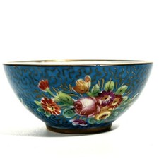 Sorbet Bol en Porcelaine Signature Apocryphe de Sèvres Décor floral Ancien