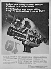 PUBLICITÉ DE PRESSE 1967 LA CAMÉRA BEAULIEU OBJECTIF SUPER 8 