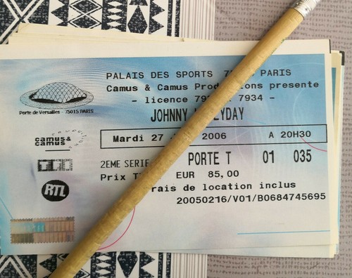 Johnny hallyday ticket - hallyday,