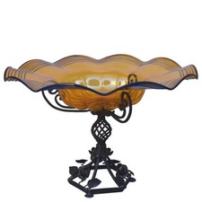 Coupe fer forgé et pâte de verre art déco 1930