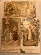 Lot 3 Images Pieuse Anciennes Religieuse Jesus, Polonaise Ref I620