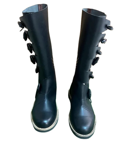 Bottes longues cuir viking - cuir,