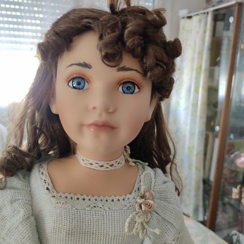 Grande poupee porcelaine 60 - porcelaine,