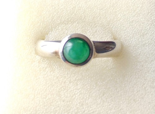 Bague emeraude argent - en,