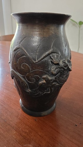 Ancien vase bronze dragon - ancien,