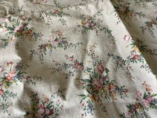 Ancien tissu  fleuri Vintage Antique French Fabric