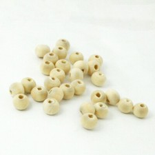 50 ou 100 Perles en Bois 6mm Couleur Naturel