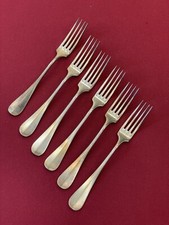 Couverts 6 Fourchettes Métal Argenté Poinçon Ancien