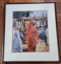 Tableau pastel orientaliste