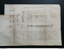 ANNALES PONT et CHAUSSEES (Dep 62) Plan de construction du canal de Lens 1887