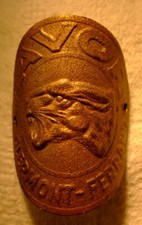 Ancienne plaque de vélo, Favor Clermont-Ferrand, hauteur 4,6cm