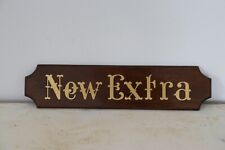 Ancienne plaque publicitaire en bois new extra machine à coudre , déco intérieur