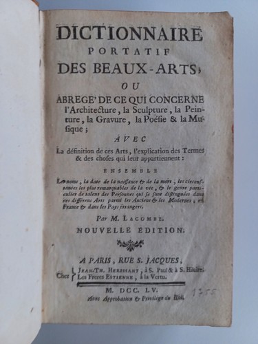 Lacombe dictionnaire portatif - lacombe,