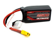 Ultimate RC LiPo Batterie 14.8V 4S 2500mAh 20C XT60 Mâle étui souple pour dém...