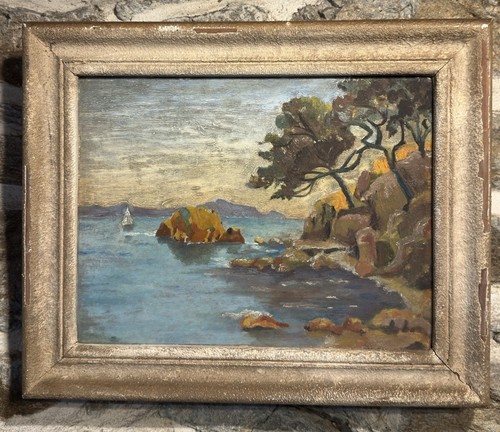 Ancienne huile sur panneau - ,