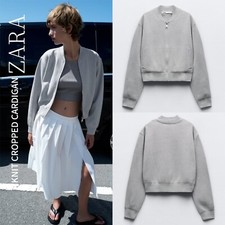 Bomber Court Argenté Marque ZARA