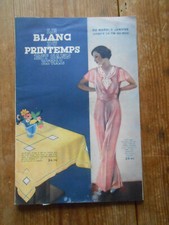 catalogue blanc années 1930