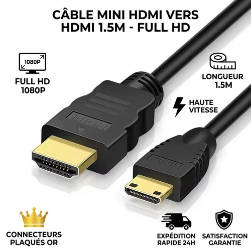 Cable mini hdmi vers - vers,