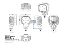 DT SPARE PARTS Projecteur de travail 9.69034 86mm 62mm