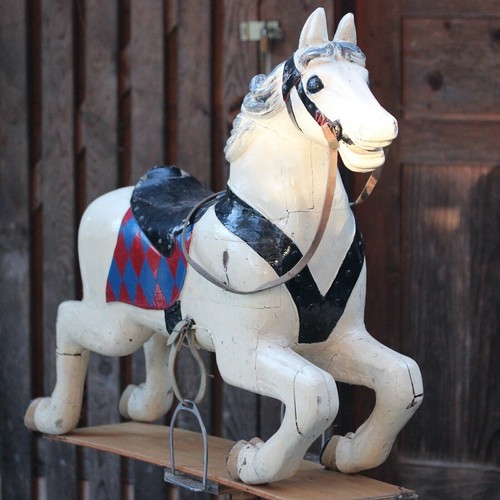 Antique cheval carrousel en - antique,