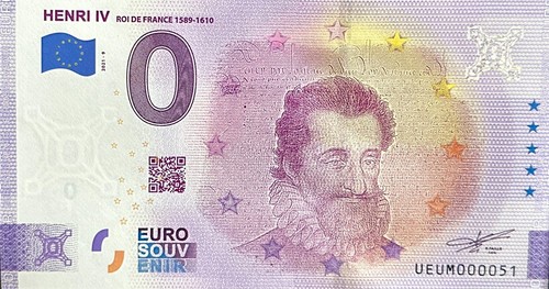 Billet euro henri - 0, de