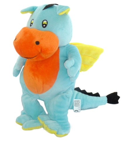 Doudou peluche dragon - , bleu