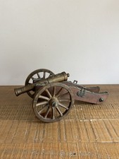 Canon de Campagne Napoléonien en Métal & Bois Artillerie Vintage