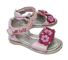 Lelli Kelly Sandales À Fleurs Argentées Et Roses Pour Bébé Fille EU 20 UK 4