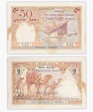 50 FRANCS 1952 DJIBOUTI / Côte Française des Somalis - P25 - trésor public