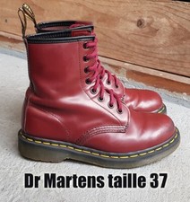 Dr MARTENS taille 37 UK4 cuir Bordeaux 1460 smooth