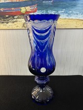 Grand vase overlay bleu