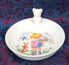 Z* LIMOGES porcelaine GL * Assiette chauffante Bébé bouillie bouchon diam 18x5cm