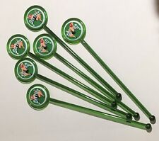 6 TOUILLETTES - PERRIER  - TOUILLEURS  À SYSTÈME- PIN’UP - OBJETS PUBLICITAIRES.