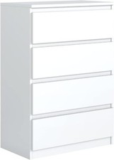 Commode Blanche Mat avec 4