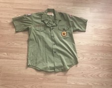 1970s Vintage Boy Scout Uniform Shirt With a Couple Of Patches