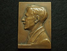 PLAQUE BRONZE RISPAL Prof. MARCEL BRULE MEDECIN HOPITAL TENON EX INCENSO LUMEN