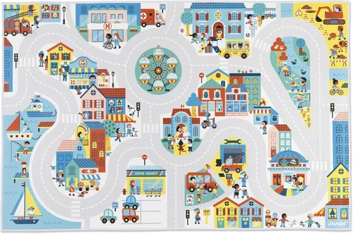 Janod voiture tapis city - voiture,
