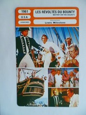CARTE FICHE CINEMA 1961 LES REVOLTES DU BOUNTY Marlon Brando Trevor Howard Richa
