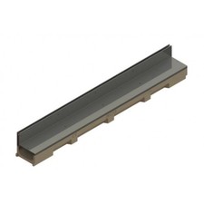 Caniveau béton polymère H55 mm avec couv à fente Inox 304L - Self 100 ACO