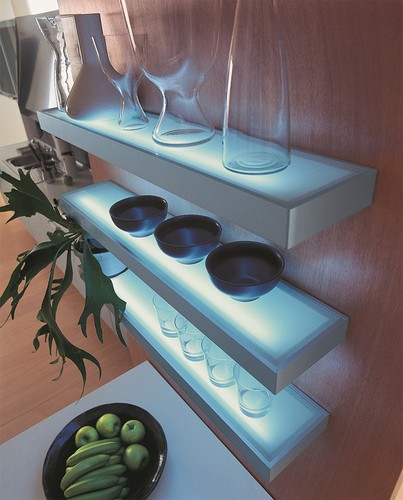 Lampadaire led verre aspect - lampadaire,